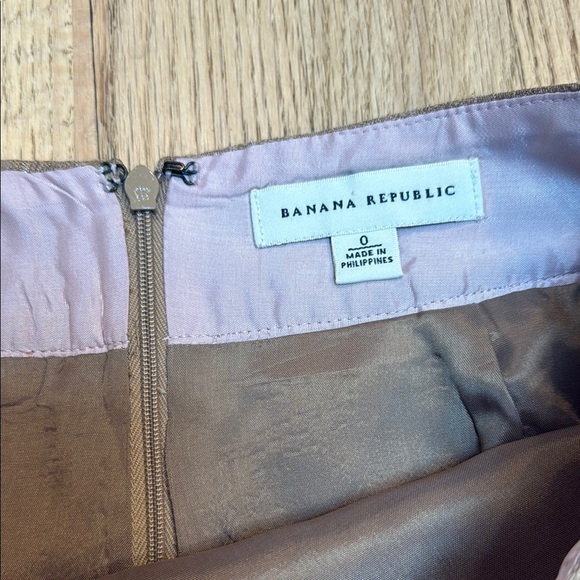 Pencil Skirt Metallic Tan Paisley - Picture 3 of 5